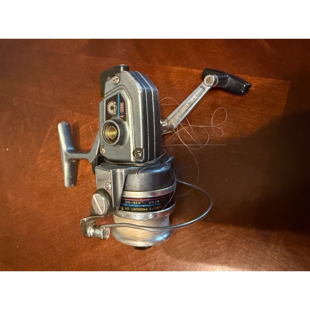 Daiwa A-130RL Spinning Fishing Reel Mark of Precision Vintage Silver Blue